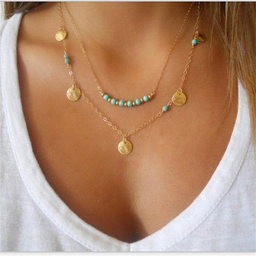 Moon With Stars Necklace