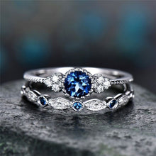 Load image into Gallery viewer, Green Blue Crystal Ring