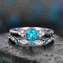 Load image into Gallery viewer, Green Blue Crystal Ring