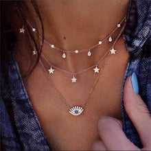 Load image into Gallery viewer, Crystal Stars Necklace